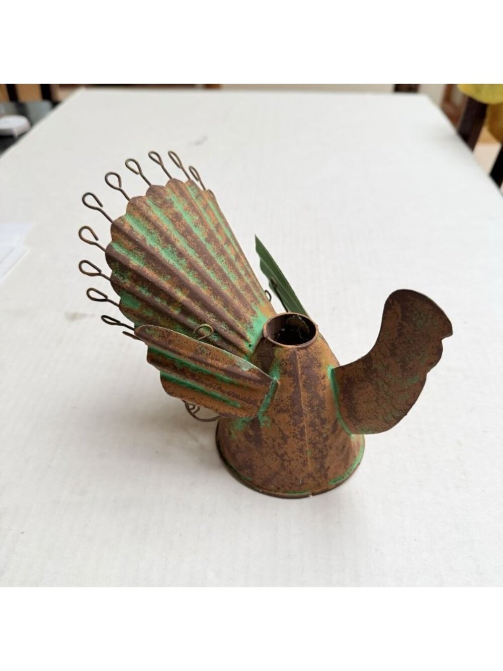 Vintage Rustic Metal Thanksgiving Turkey Candle‎ Holder Decor Farmhouse Eclectic